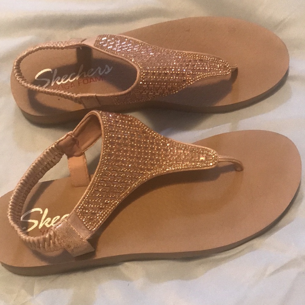 Sparkly Skechers Foam Sandal-gently used